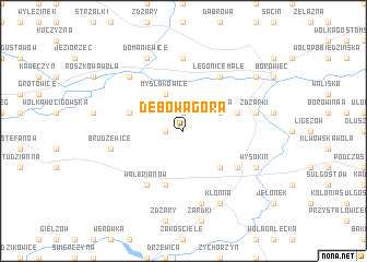 map of Dębowa Góra