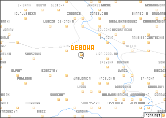 map of Dębowa