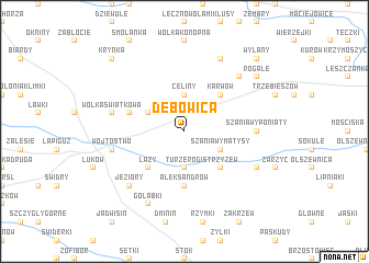 map of Dębowica