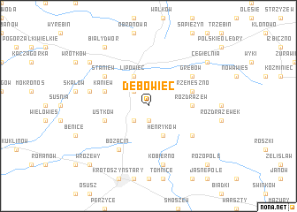 map of Dębowiec