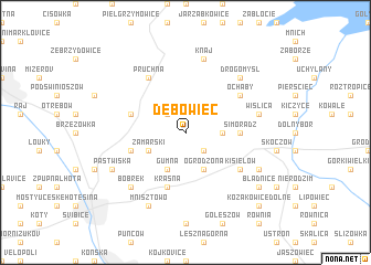 map of Dębowiec