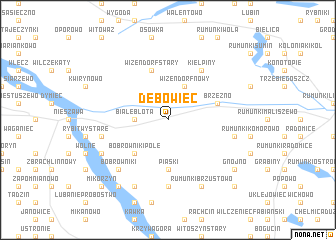 map of Dębowiec