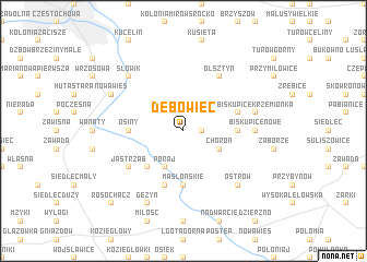 map of Dębowiec