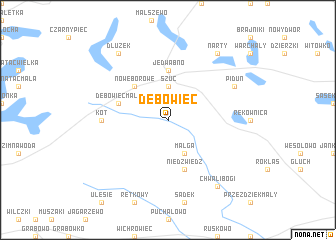 map of Dębowiec