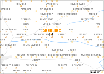 map of Dębowiec