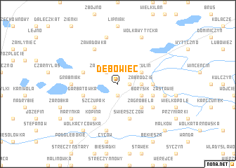 map of Dębowiec