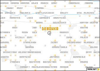 map of Dębówka