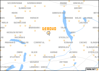 map of Dębowo