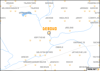 map of Dębowo