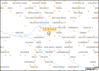 map of Dębowo