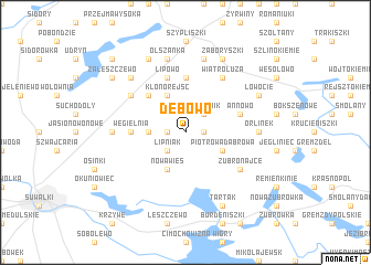 map of Dębowo