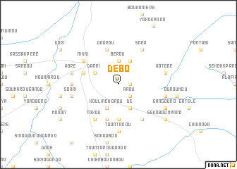 map of Débo
