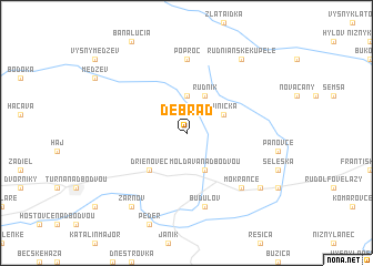 map of Debraď