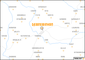 map of Debre Birhan