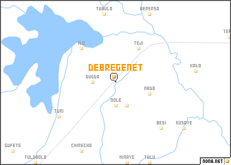 map of Debre Genet