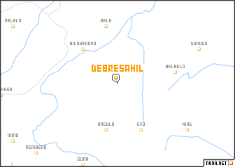 map of Debre Sahil