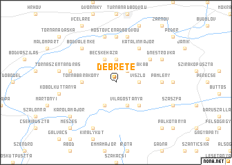 map of Debréte