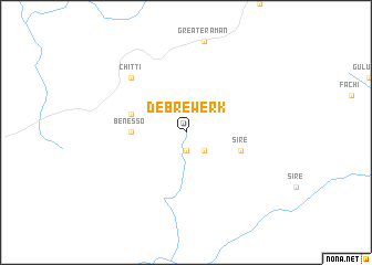 map of Debre Werkʼ