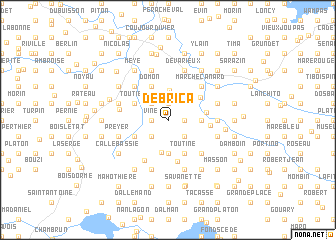 map of Débrica