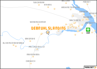 map of Debruhls Landing