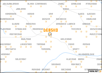 map of Dębsko