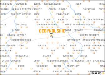 map of Dęby Wolskie