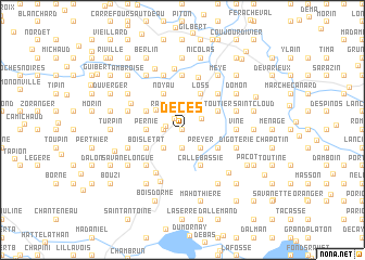 map of Décès