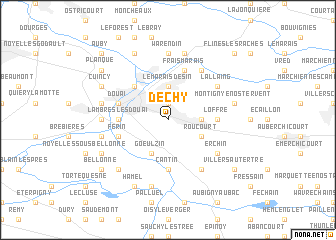 map of Déchy