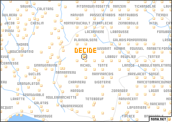 map of Décidé