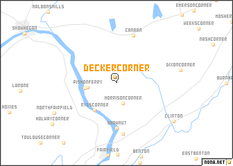 map of Decker Corner