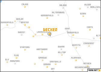 map of Decker