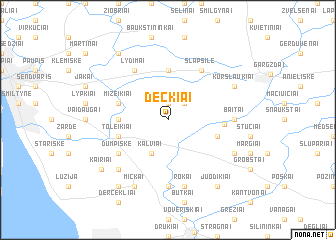 map of Dėckiai