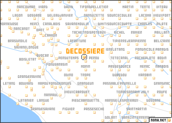 map of Décossière