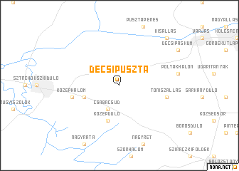 map of Décsipuszta