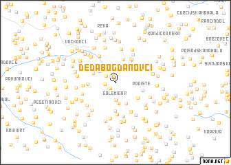 map of Deda Bogdanovci