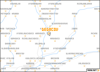 map of Dedačov