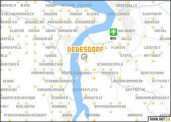 map of Dedesdorf