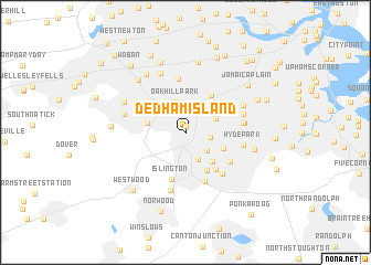 map of Dedham Island