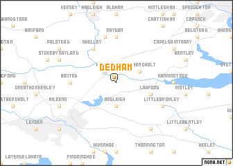 map of Dedham