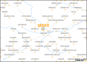 map of Dědice