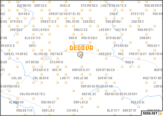 map of Dědová