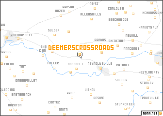 map of Deemers Crossroads