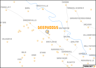 map of Deep Woods