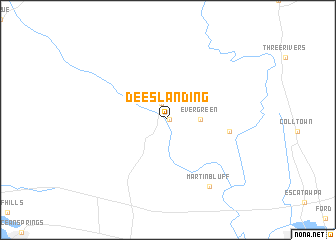 map of Dees Landing