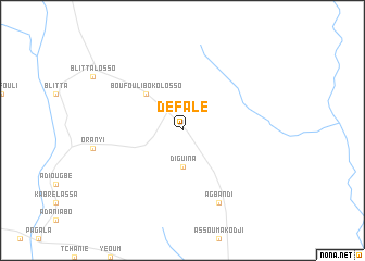 map of Défalé