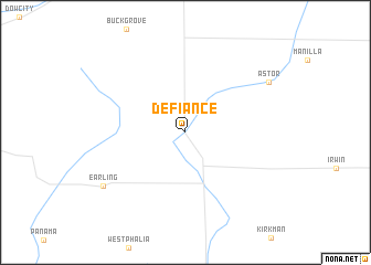 map of Defiance