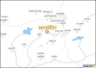 map of De Forest