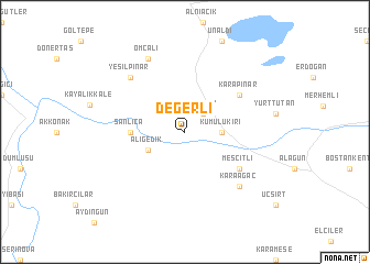 map of Değerli