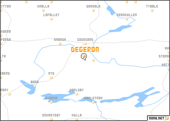 map of Degerön