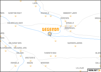 map of Degerön